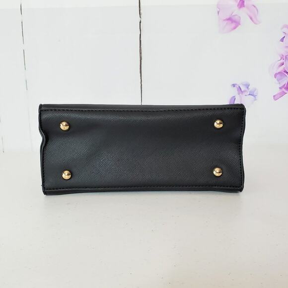 Dune London Embossed Patent Folded Front Vegan Leather Satchel Bag - Picture 8 of 10